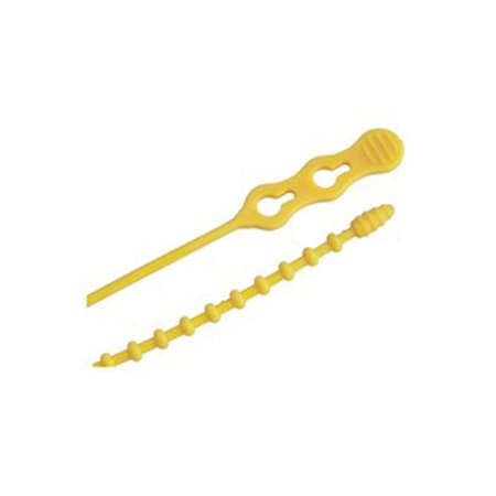 Gbgardner Beadle Wrap, 12 in L, 3-1/4 in Max Bundle Dia., Yellow, Nylon 6/6, 70 lb Strength 7057714
